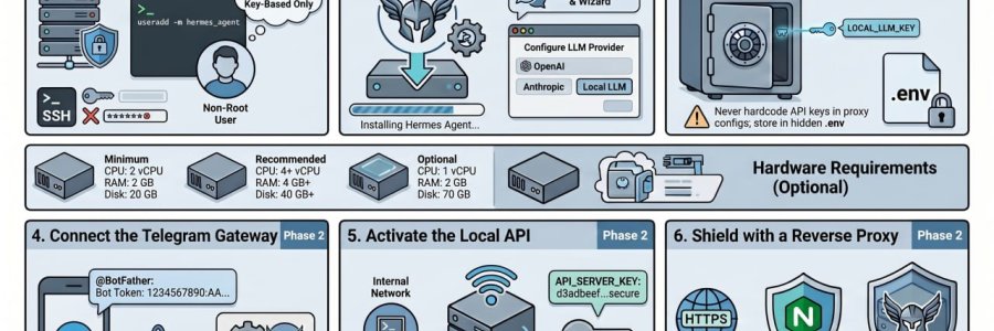 Hermes Agent Installation Guide: Secure Deployment with Telegram Gateway, Dashboard, Nginx, and Caddy